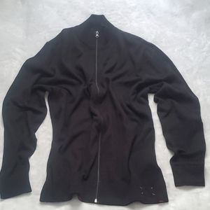 Five Four Jacket Mens Sz  XL FrontZipper Color Black 100% Cotton.